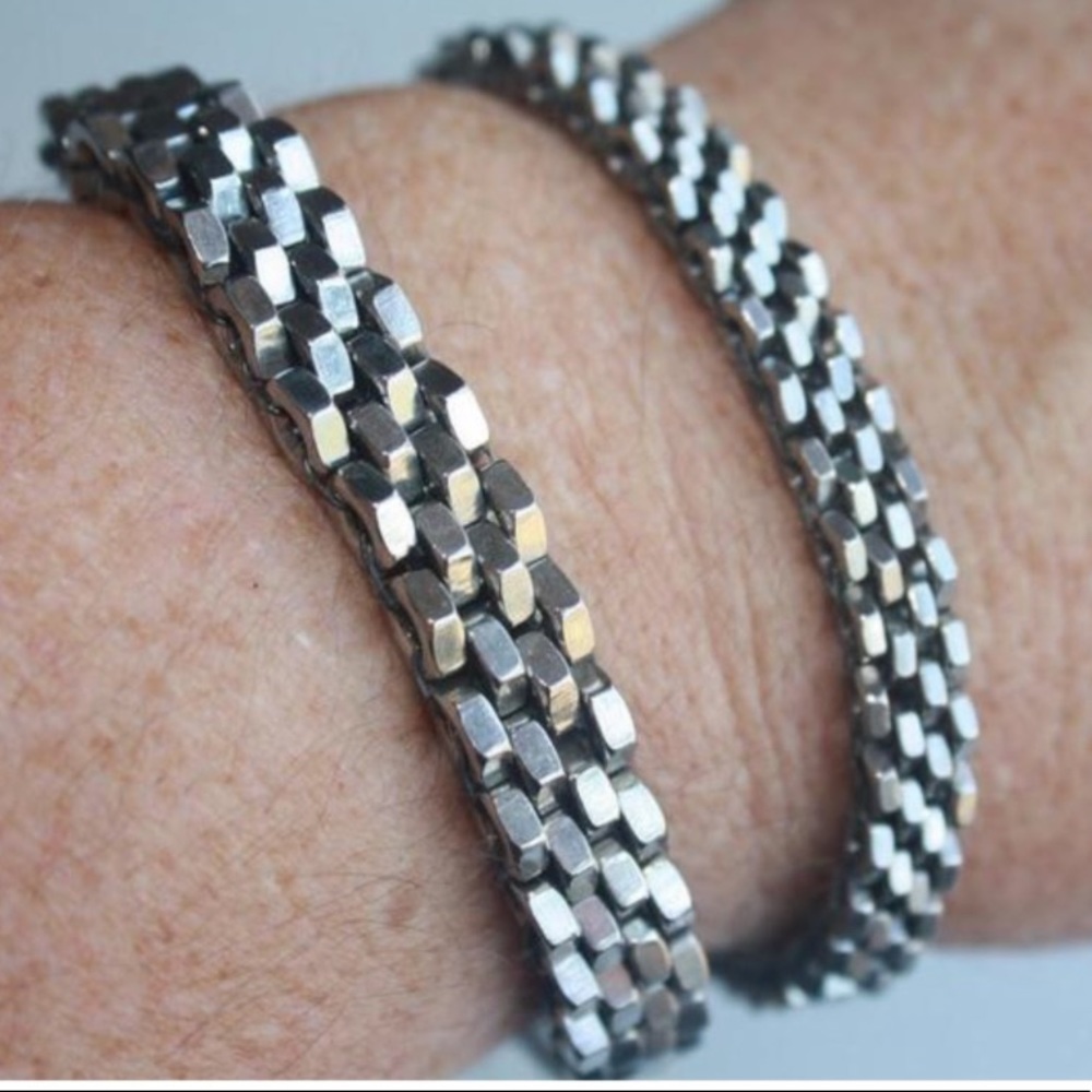 Women’s Rare Stainless Steel Hex Nut Bracelet
